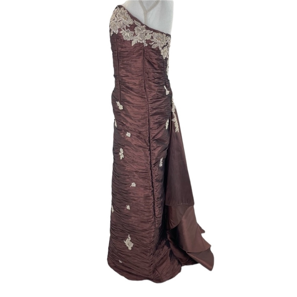 Jovani Sweetheart Strapless Beaded Gown Dress Small Bronze - Picture 6 of 16